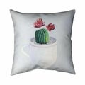 Begin Home Decor 20 x 20 in. Mini Cactus In A Cup-Double Sided Print Indoor Pillow 5541-2020-FL328